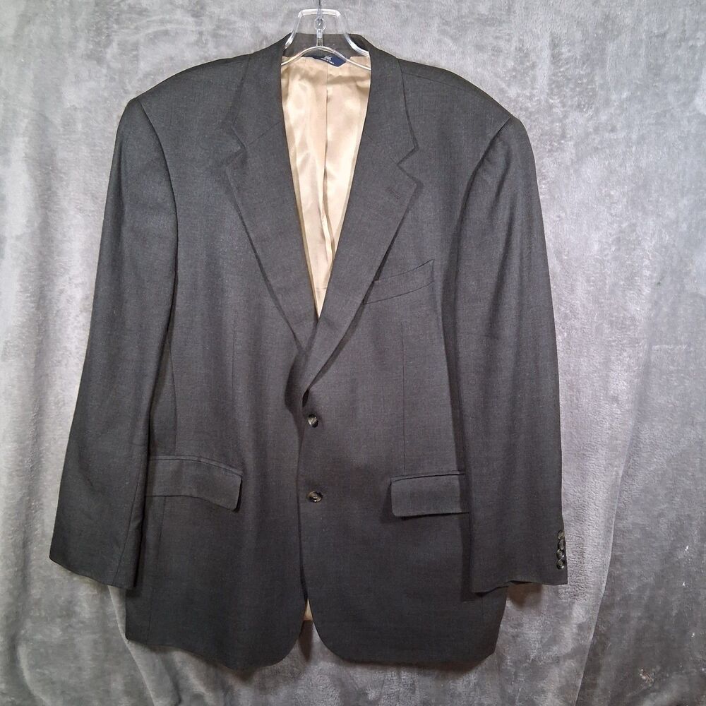 Brooks Brothers 346 Blazer 46L Sport Coat Jacket Wool Silk Linen Suit‎ Gray
